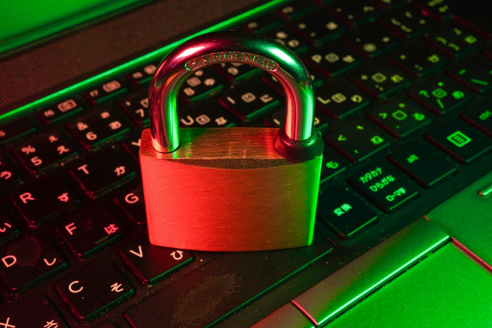 Candado sobre teclado de computadora, símbolo de protección de datos